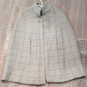 Plaid Cape Vintage Coat